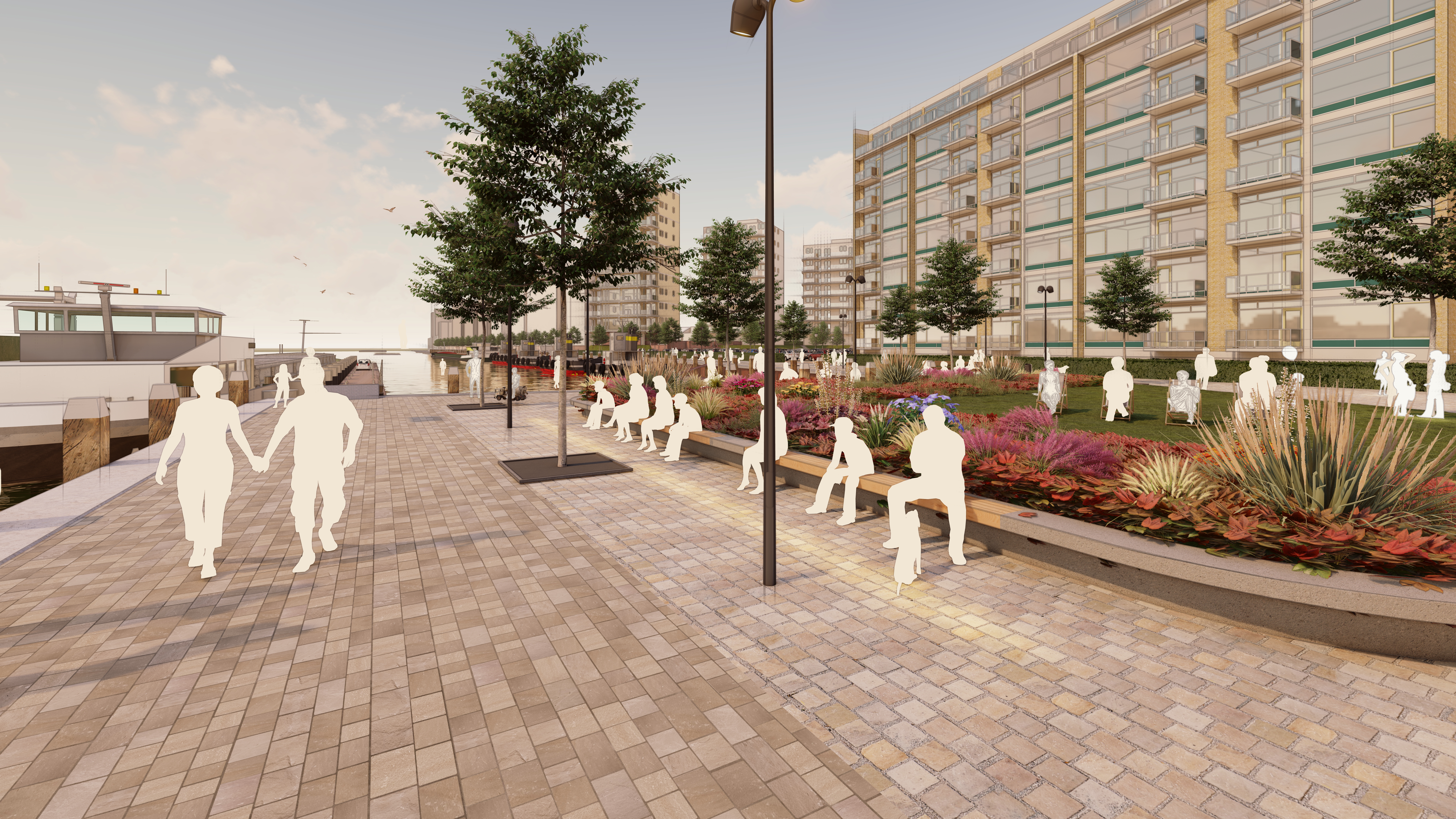 Veerplein wandelpromenade artist impression